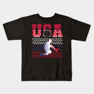 USA Basketball // Logo type // poster Kids T-Shirt